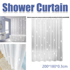 Shower Curtain Waterproof Quick-Dry Drill-Free with Hooks 200×180cm