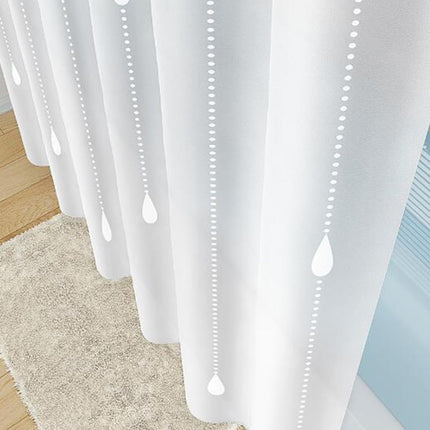 Shower Curtain Waterproof Quick-Dry Drill-Free with Hooks 200×180cm