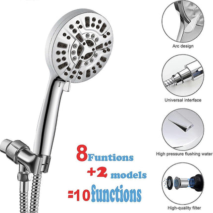 High Pressure Electroplated Handheld Multi Function Shower Bathroom Daily Use