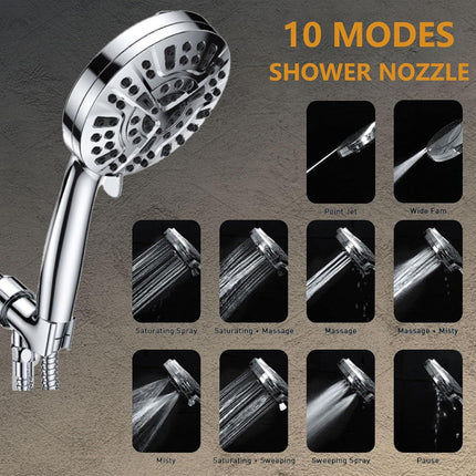 High Pressure Electroplated Handheld Multi Function Shower Bathroom Daily Use