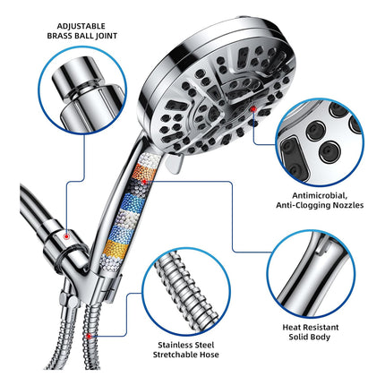 High Pressure Electroplated Handheld Multi Function Shower Bathroom Daily Use