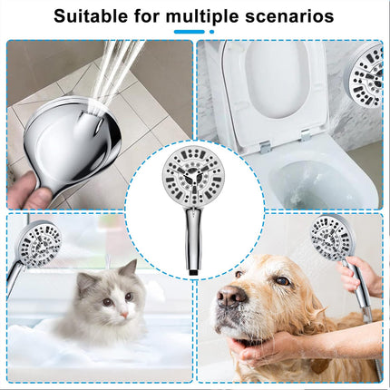 High Pressure Electroplated Handheld Multi Function Shower Bathroom Daily Use