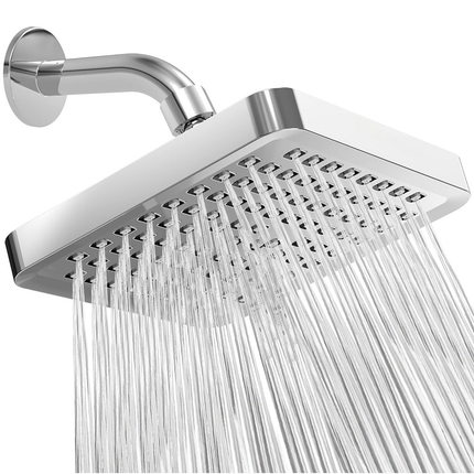 Square Shower Bathroom Rainfall Overhead High Flow Water Saving Spray Nozzle Set