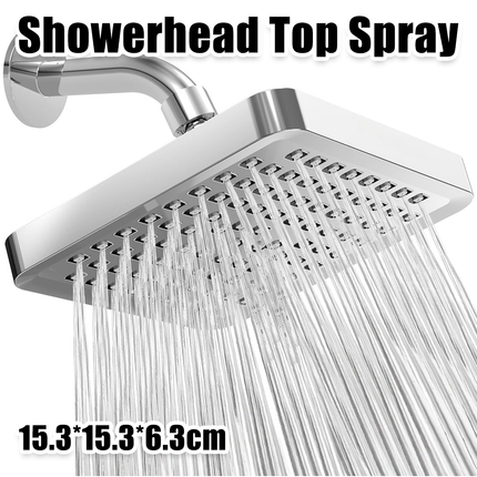 Square Shower Bathroom Rainfall Overhead High Flow Water Saving Spray Nozzle Set
