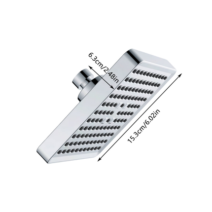Square Shower Bathroom Rainfall Overhead High Flow Water Saving Spray Nozzle Set
