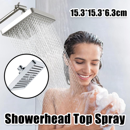 Square Shower Bathroom Rainfall Overhead High Flow Water Saving Spray Nozzle Set