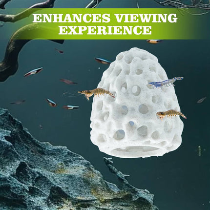 Coral Shrimp Cave Aquarium Hideout 3D Printed Porous Decoration 8x7cm Fish Tank