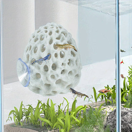 Coral Shrimp Cave Aquarium Hideout 3D Printed Porous Decoration 8x7cm Fish Tank