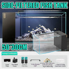 Super White Glass Aquarium Fish Tank Side Filter Dry Wet Separation