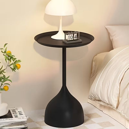 Minimalist Living Room Side Table Iron Round End Table Waterproof Easy to Clean