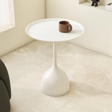 Minimalist Living Room Side Table Iron Round End Table Waterproof Easy to Clean