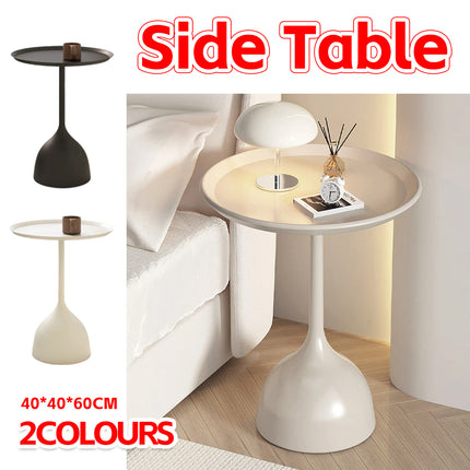 Minimalist Living Room Side Table Iron Round End Table Waterproof Easy to Clean