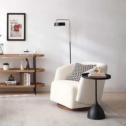 Minimalist Living Room Side Table Iron Round End Table Waterproof Easy to Clean