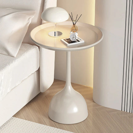 Minimalist Living Room Side Table Iron Round End Table Waterproof Easy to Clean