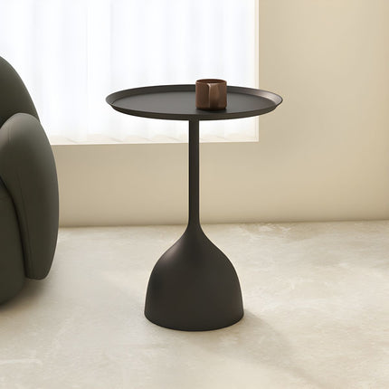 Minimalist Living Room Side Table Iron Round End Table Waterproof Easy to Clean