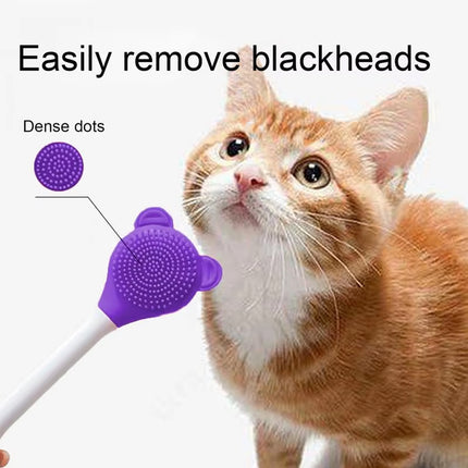 Cat Cleaning Silicone Brush Pet Toothbrush Dog Cleaning Brush Grooming Tool