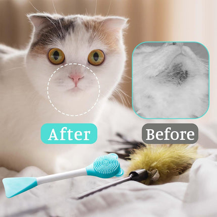 Cat Cleaning Silicone Brush Pet Toothbrush Dog Cleaning Brush Grooming Tool