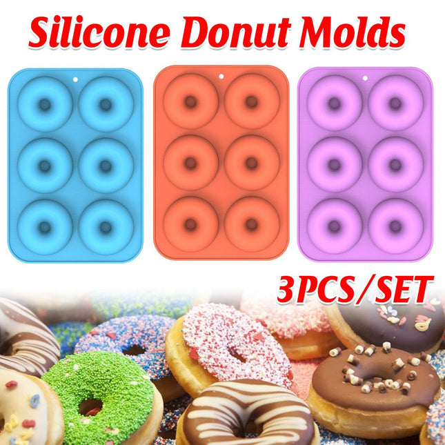 Factory In Stock 6 Even Silicone Donut Mold Baking Cake Diy Baking Oven Wholesale
