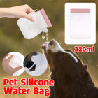 Portable Silicone Pet Outdoor Water Bottle 320ml Easy Clean for Pet Outdoor Use