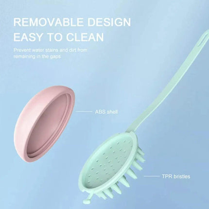 Silicone Hair Shampoo Brush Handheld Head Cleaning Washing Scalp Massage Comb AU - Aimall