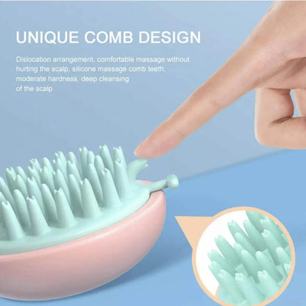 Silicone Hair Shampoo Brush Handheld Head Cleaning Washing Scalp Massage Comb AU - Aimall