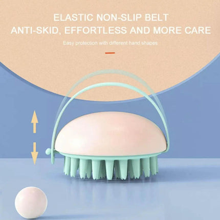 Silicone Hair Shampoo Brush Handheld Head Cleaning Washing Scalp Massage Comb AU - Aimall