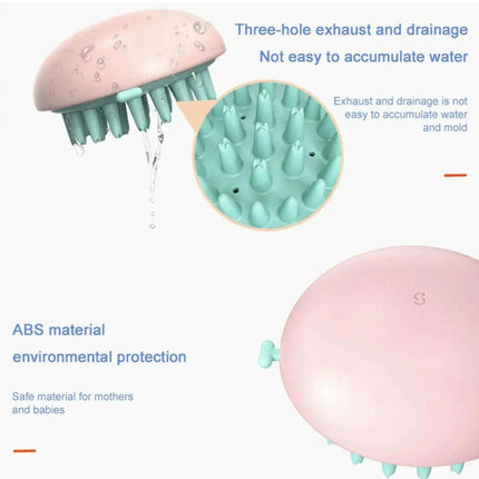 Silicone Hair Shampoo Brush Handheld Head Cleaning Washing Scalp Massage Comb AU - Aimall