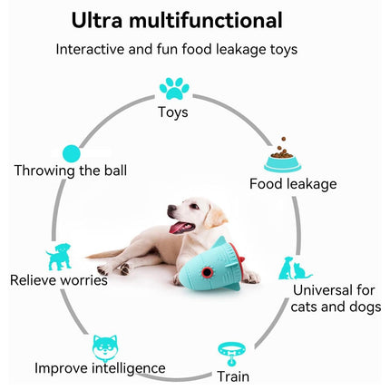 Pet Silicone Food Dispenser Ball Interactive Slow Feeder Toy for Dogs and Cats