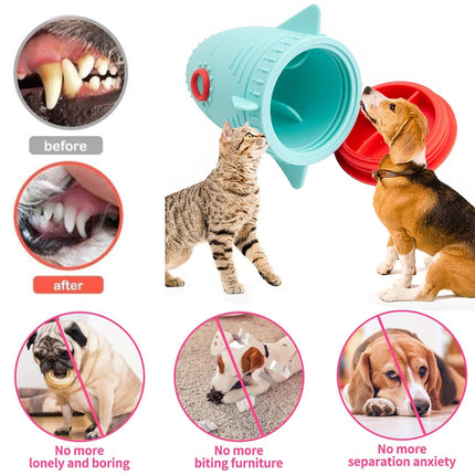 Pet Silicone Food Dispenser Ball Interactive Slow Feeder Toy for Dogs and Cats