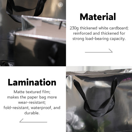 25PCS Silver Mirror Paper Bags Gift Bags with Handles for Birthday Party Favor