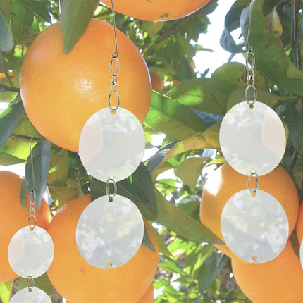 8 PCS Bird Repellent Reflector Mirror Outdoor Farm Hanging Bird Scare Device