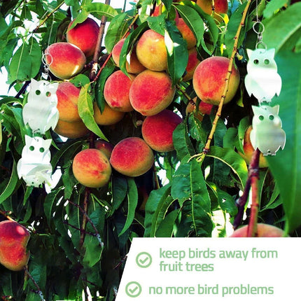 8 PCS Bird Repellent Reflector Mirror Outdoor Farm Hanging Bird Scare Device