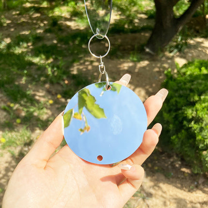8 PCS Bird Repellent Reflector Mirror Outdoor Farm Hanging Bird Scare Device