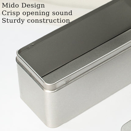 25 Pack Rectangular Metal Storage Tin Boxes with Lids Silver Gift and Craft Packaging