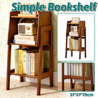 Simple Bookshelf Floor Standing Bookcase Sturdy Large Capacity for Home Office