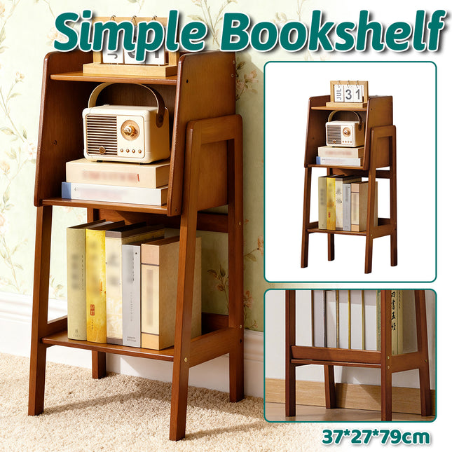 Simple Bookshelf Floor Standing Bookcase Sturdy Large Capacity for Home Office