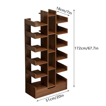 Multi Layer Freestanding Storage Rack Shelf Living Room Bedroom Book Display