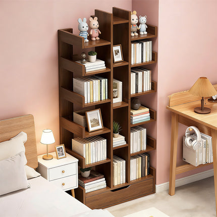 Multi Layer Freestanding Storage Rack Shelf Living Room Bedroom Book Display