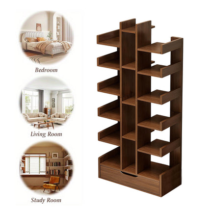 Multi Layer Freestanding Storage Rack Shelf Living Room Bedroom Book Display