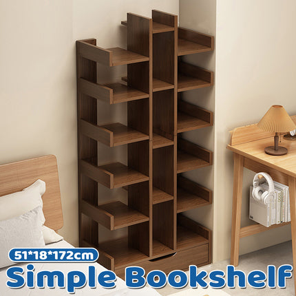 Multi Layer Freestanding Storage Rack Shelf Living Room Bedroom Book Display