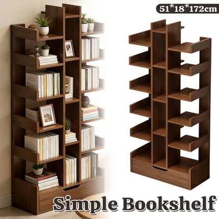 Multi Layer Freestanding Storage Rack Shelf Living Room Bedroom Book Display