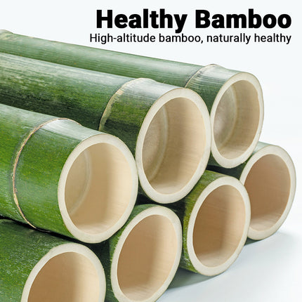 Simple Bamboo Standing Clothes Rack with 6Hooks Freestanding Garment Organizer