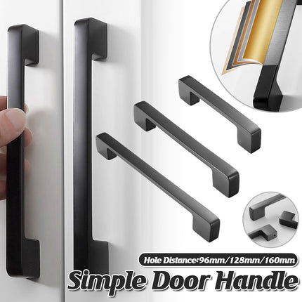 Dark Grey Modern Simple Wardrobe Handle 96/128/160mm Drawer Cabinet Door Pull