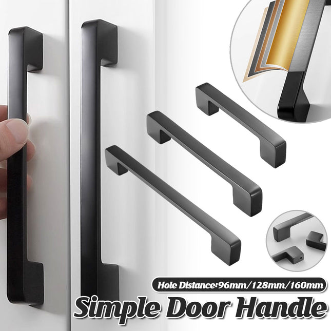 Dark Grey Modern Simple Wardrobe Handle 96/128/160mm Drawer Cabinet Door Pull