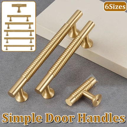 6 Sizes Gold Cabinet Door Handle Light Luxury Bronze Pull for Wardrobe Drawer
