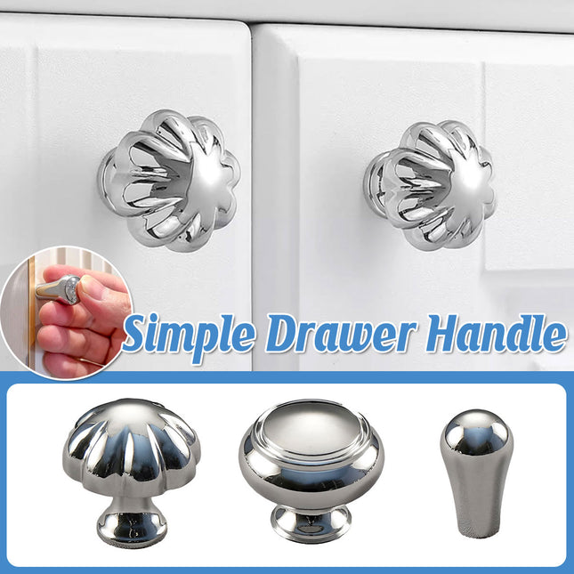 Pure Copper Wardrobe Handle Bright Silver Round Ball Egg Shaped Drawer Pull
