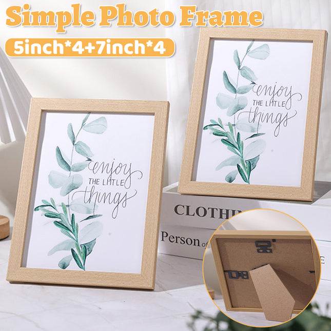 Photo Frame Display Stand Set DIY Wooden Picture Holder 8PCS Desktop Decoration