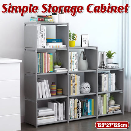 Home Multi Layer Combination Bookcase Storage Rack Sturdy Durable Space Saving
