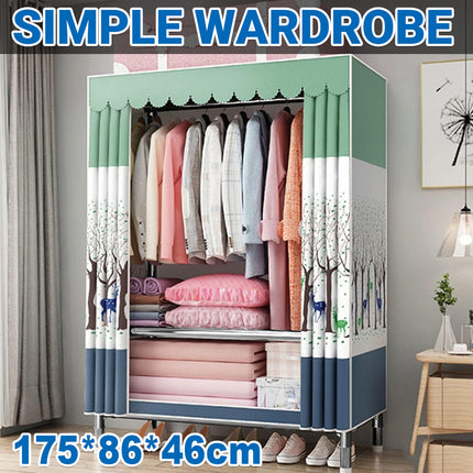 Simple Wardrobe Closet Large Capacity for Bedroom Easy Assembly Space Saving