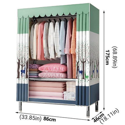 Simple Wardrobe Closet Large Capacity for Bedroom Easy Assembly Space Saving